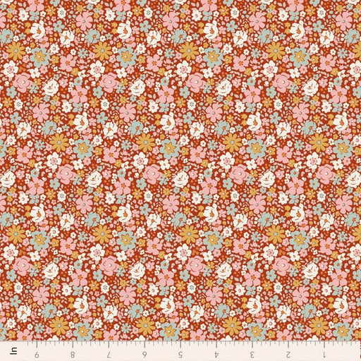 PRE-Order Tilda- Village Life- Esther TIL100685 Rust- Half Yard- October 2026 - Modern Fabric Shoppe