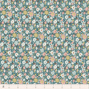 PRE-Order Tilda- Village Life- Esther TIL100689 Petrol- Half Yard- October 2026 - Modern Fabric Shoppe