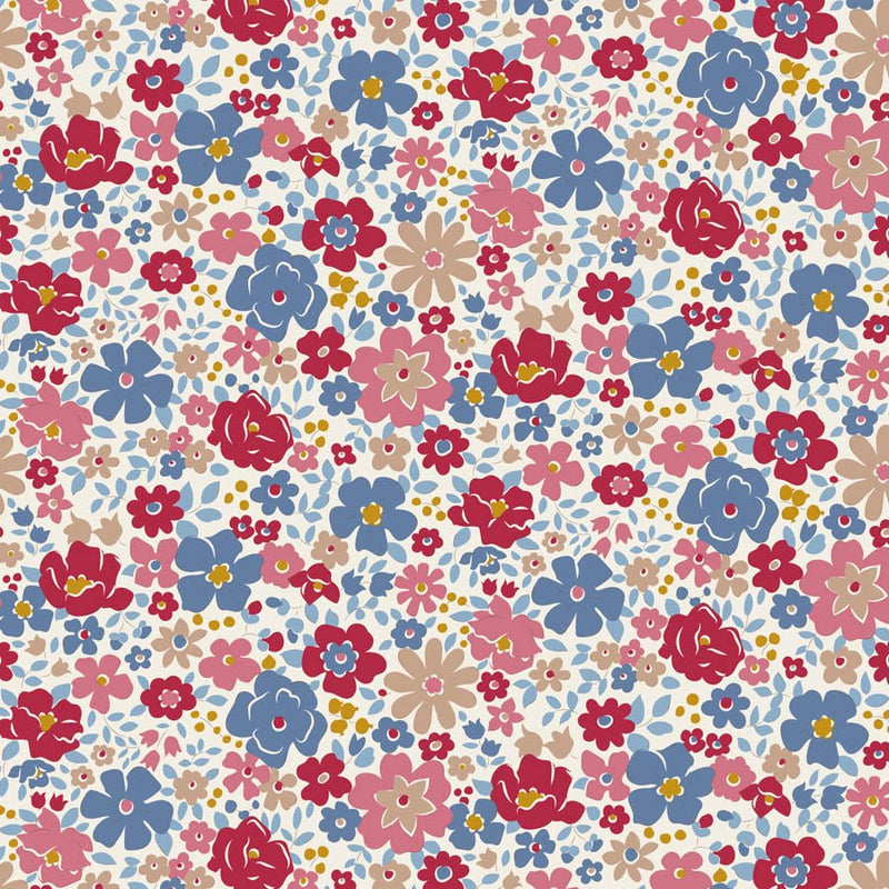 PRE-Order Tilda- Village Life- Esther TIL100691 Cold Cream- Half Yard- October 2026 - Modern Fabric Shoppe