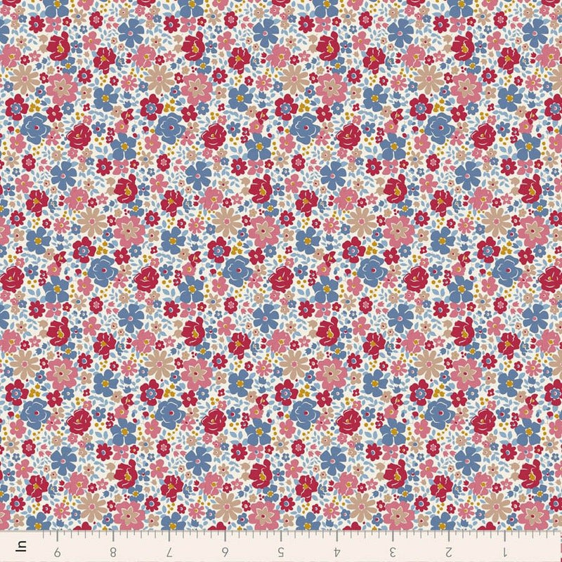 PRE-Order Tilda- Village Life- Esther TIL100691 Cold Cream- Half Yard- October 2026 - Modern Fabric Shoppe