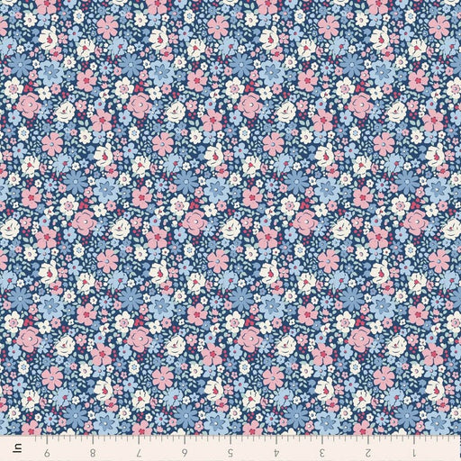 PRE-Order Tilda- Village Life- Esther TIL100699 Blue- Half Yard- October 2026 - Modern Fabric Shoppe