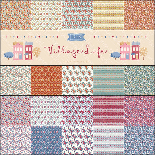 PRE-Order Tilda Village Life- Half Yard Bundle- October 2026 - Modern Fabric Shoppe