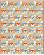 PRE- Order Tilda- Village Life Heart of the Village Rust/Teal Quilt Kit featuring Village Life- October 202r - Modern Fabric Shoppe