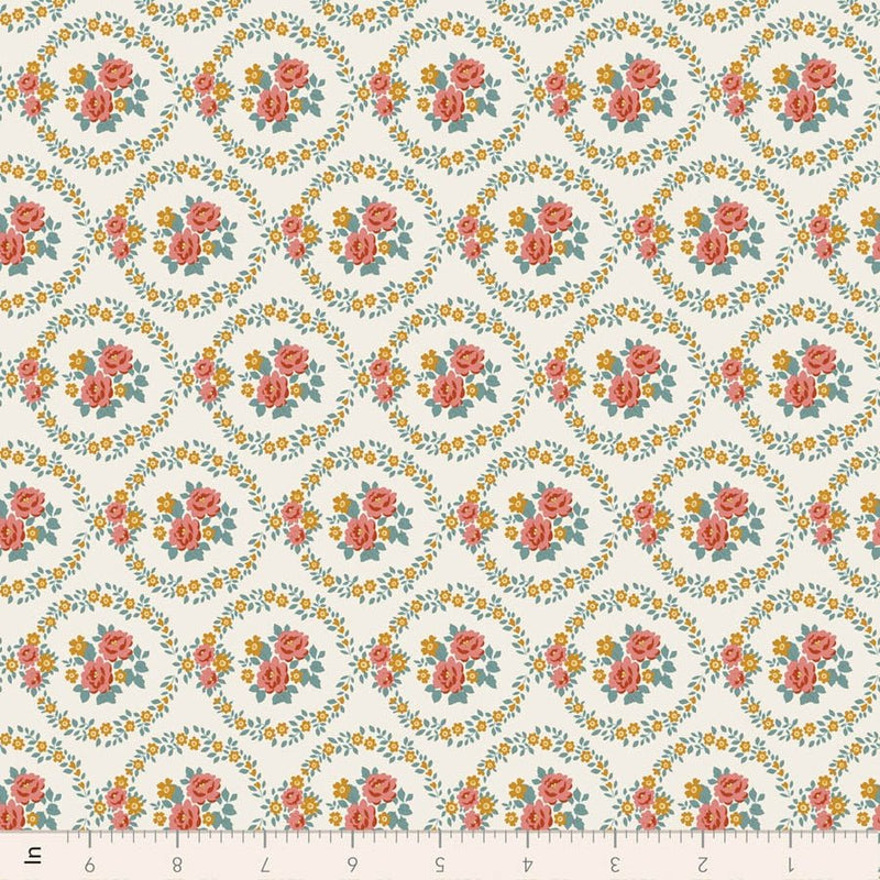 PRE-Order Tilda- Village Life- Mable TIL100682 Warm Cream- Half Yard- October 2026 - Modern Fabric Shoppe
