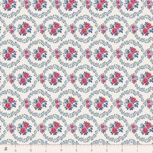 PRE-Order Tilda- Village Life- Mable TIL100692 Cold Cream- Half Yard- October 2026 - Modern Fabric Shoppe