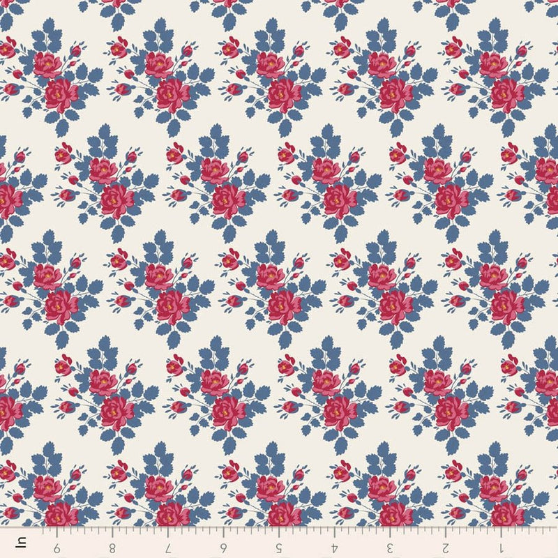 PRE-Order Tilda- Village Life- Myrtle TIL100698 Blue- Half Yard- October 2026 - Modern Fabric Shoppe