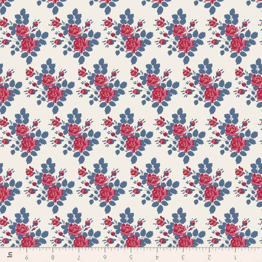 PRE-Order Tilda- Village Life- Myrtle TIL100698 Blue- Half Yard- October 2026 - Modern Fabric Shoppe