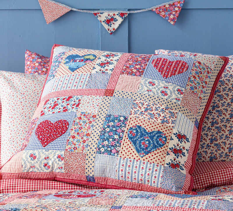PRE-Order Tilda- Village Life Pillow Kit- Heart of Village BLUE/BURGUNDY featuring Village Life- October 2026 - Modern Fabric Shoppe