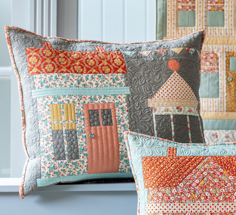 PRE-Order Tilda- Village Life Pillow Kit- House/ Kiosk CHARCOAL featuring Village Life- October 2026 - Modern Fabric Shoppe