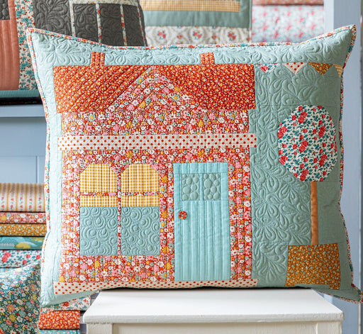 PRE-Order Tilda- Village Life Pillow Kit- House/ Tree DUCK EGG featuring Village Life- October 2026 - Modern Fabric Shoppe