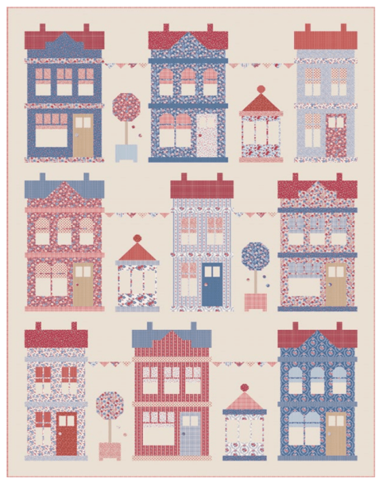PRE- ORder Tilda- Village Life Putty Quilt Kit featuring Village Life- October 2026 - Modern Fabric Shoppe