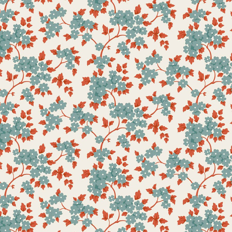 PRE-Order Tilda- Village Life- Ruth TIL100686 Teal- Half Yard- October 2026 - Modern Fabric Shoppe