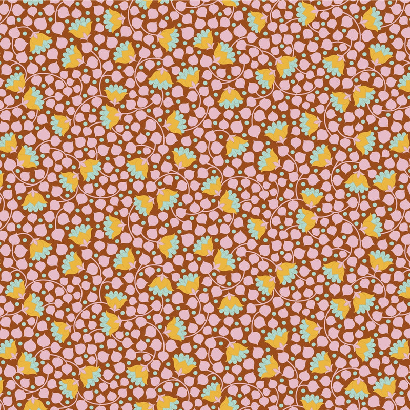 PRE - Order Tilda Wallflower Bellflower - Wallflower Blender TIL110135 Mulberry - Half Yard - June 2025 - Modern Fabric Shoppe
