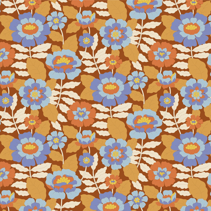 PRE - Order Tilda Wallflower - Wallflower Beverly TIL110612 Caramel - Half Yard - June 2025 - Modern Fabric Shoppe