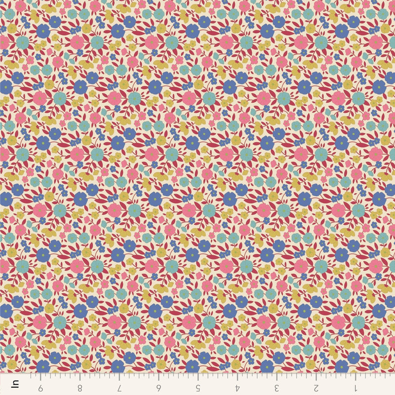 PRE - Order Tilda Wallflower - Wallflower Janice TIL110614 Red - Half Yard - June 2025 - Modern Fabric Shoppe