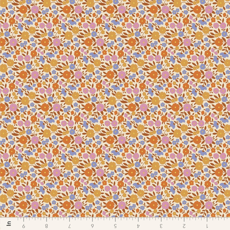 PRE - Order Tilda Wallflower - Wallflower Janice TIL110616 Caramel - Half Yard - June 2025 - Modern Fabric Shoppe