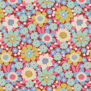 PRE - Order Tilda Wallflower - Wallflower Lauren TIL110602 Burgundy - Half Yard - June 2025 - Modern Fabric Shoppe