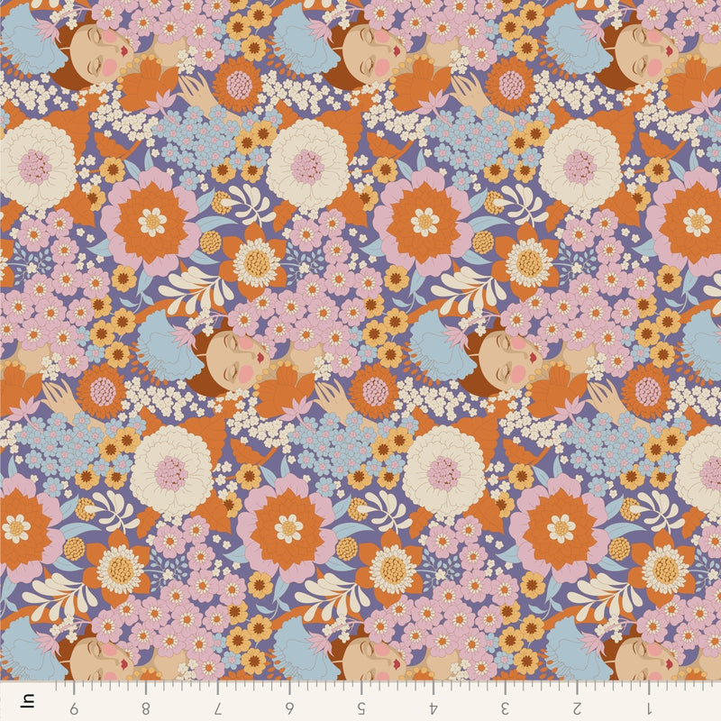 PRE - Order Tilda Wallflower - Wallflower TIL110608 Thristle - Half Yard - June 2025 - Modern Fabric Shoppe