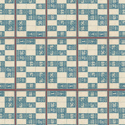 PRE - Order Tim Holtz - Eclectic Elements Palette - Blue Numbers PWTH286.BLUE - Half Yard - May 2025 - Modern Fabric Shoppe