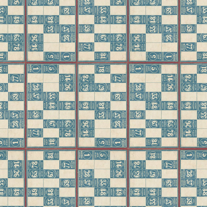 PRE - Order Tim Holtz - Eclectic Elements Palette - Blue Numbers PWTH286.BLUE - Half Yard - May 2025 - Modern Fabric Shoppe