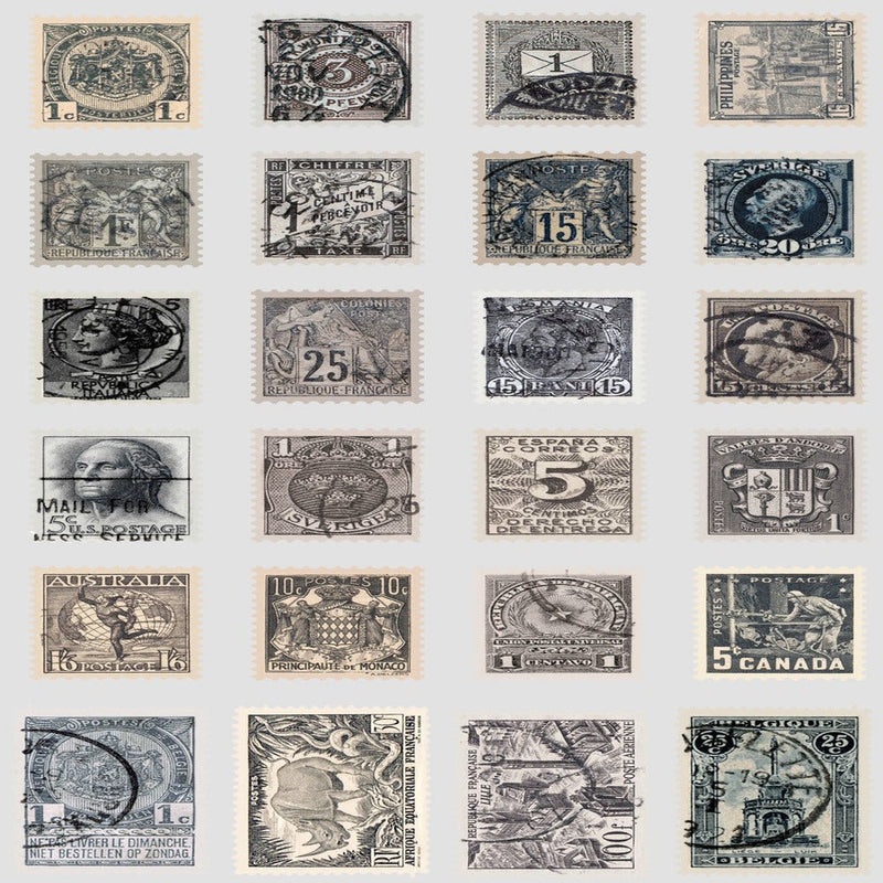 PRE - Order Tim Holtz - Eclectic Elements Palette - Charcoal Stamps PWTH311.CHARCOAL - Half Yard - August 2025 - Modern Fabric Shoppe