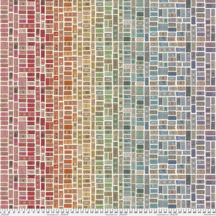 PRE - Order Tim Holtz - Eclectic Elements Palette - Multi Tickets PWTH322.MULTI - Half Yard - September 2025 - Modern Fabric Shoppe