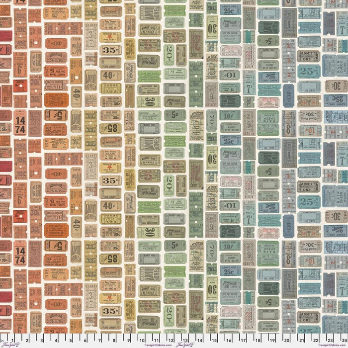 PRE - Order Tim Holtz - Eclectic Elements Palette - Multi Tickets PWTH322.MULTI - Half Yard - September 2025 - Modern Fabric Shoppe