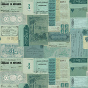 PRE - Order Tim Holtz - Eclectic Elements Palette - Teal Ephemera PWTH275.TEAL - Half Yard - April 2025 - Modern Fabric Shoppe
