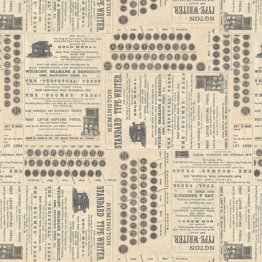 PRE - Order Tim Holtz - Electric Elements Palette - Neutral Typewriter PWTH254.NEUTRAL - Half Yard - February 2025 - Modern Fabric Shoppe