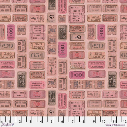 PRE - Order Tim Holtz - Electric Elements Palette - Pink Tickets PWTH212.Pink - Half Yard - Modern Fabric Shoppe