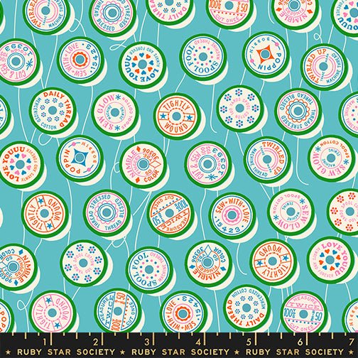 PRE - Order Trinketry by Melody Miller - RS 0111 18 - Turquoise - Half Yard - February 2026 - Modern Fabric Shoppe