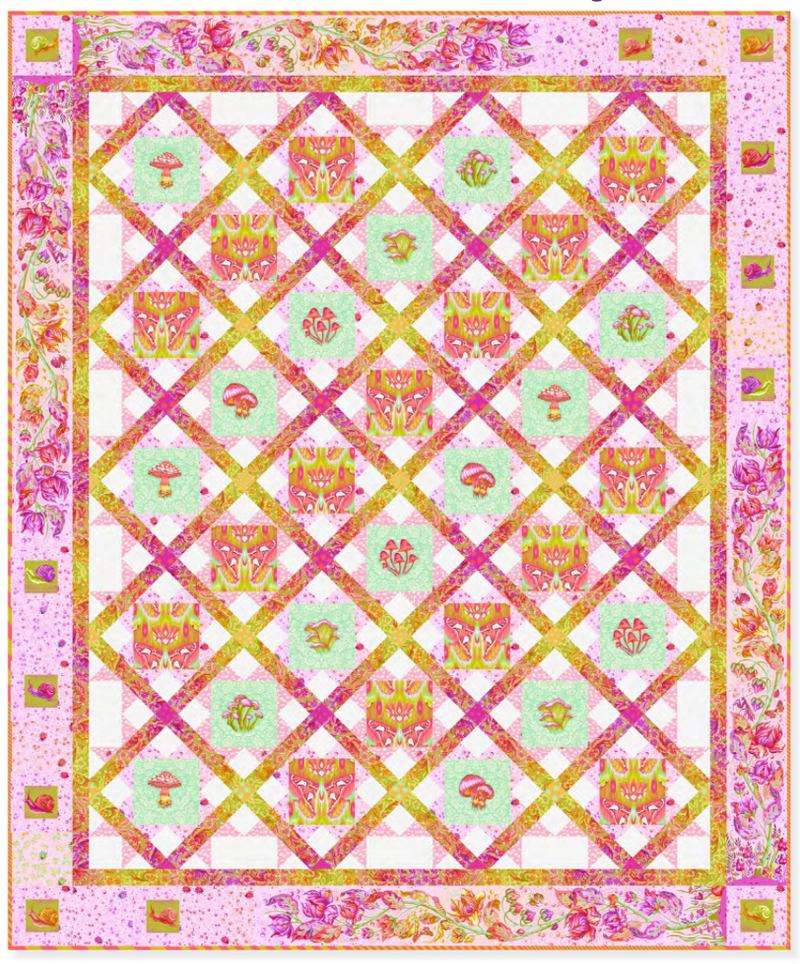 PRE-ORDER Tula Pink- Down to Earth- Lattice Blooms-Afterglow Quilt Kit- March 2027 - Modern Fabric Shoppe
