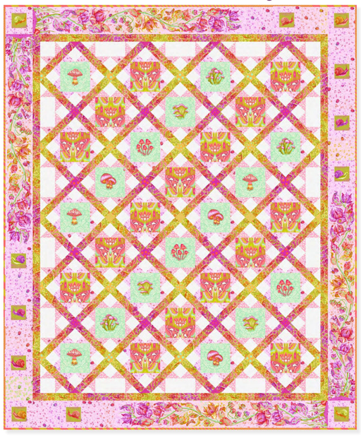 PRE-ORDER Tula Pink- Down to Earth- Lattice Blooms-Afterglow Quilt Kit- March 2027 - Modern Fabric Shoppe