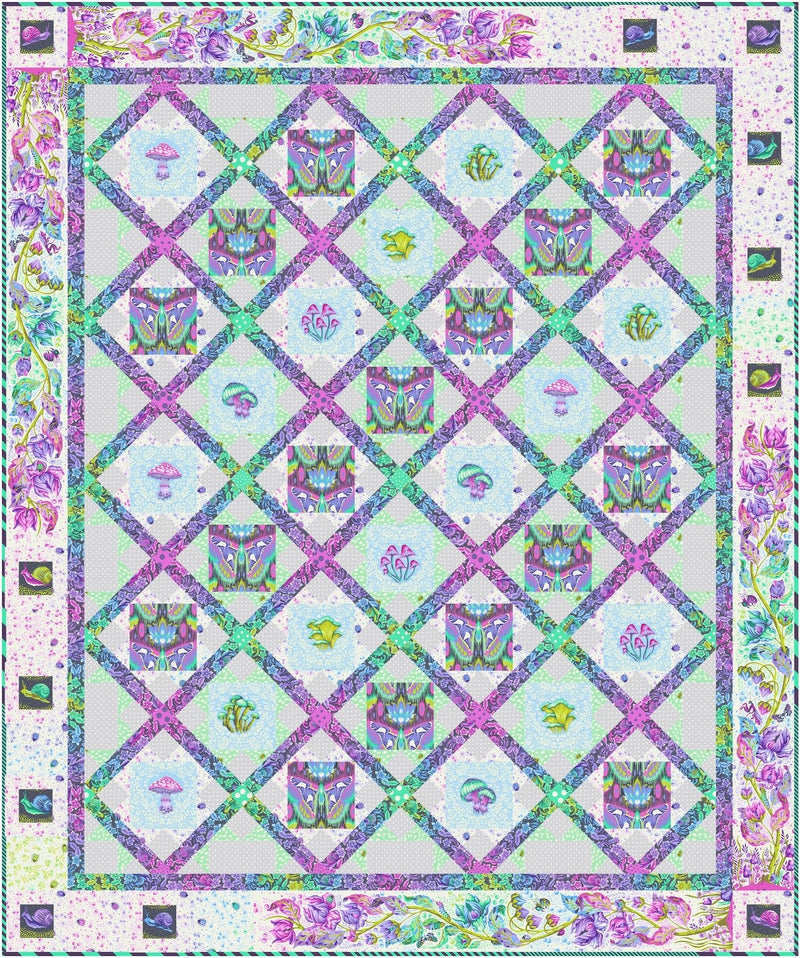 PRE-ORDER Tula Pink- Down to Earth- Lattice Blooms-Daybreak Quilt Kit- March 2027 - Modern Fabric Shoppe
