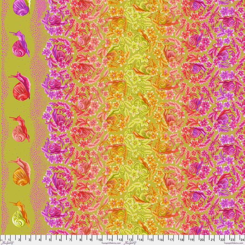 PRE-Order Tula Pink- Down to Earth- Snailed It! PWTP295.AFTERGLOW- Half Yard- March 2027 - Modern Fabric Shoppe