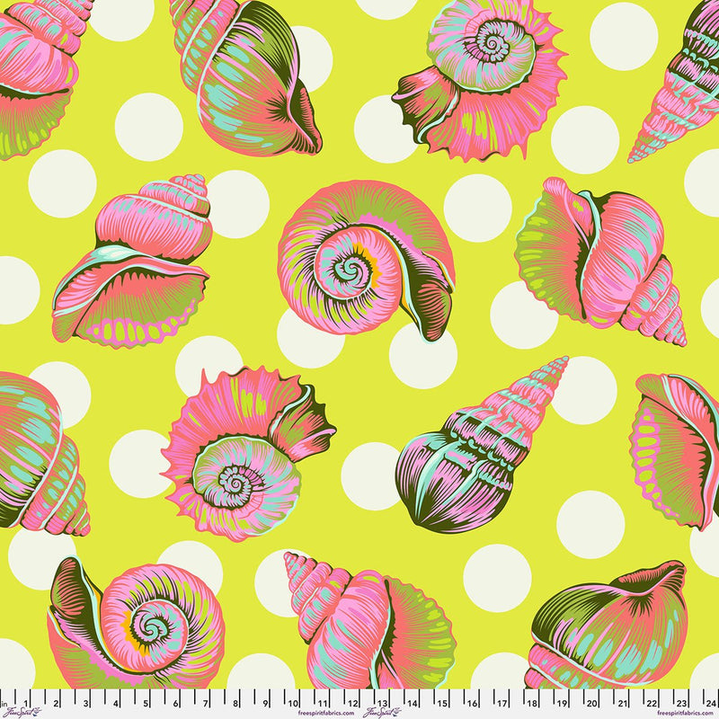 PRE - Order Tula Pink Floral Reef - 108" Wide Back - Big Shelly QBTP021.SEAGRASS - Half Yard - April 2026 - Modern Fabric Shoppe