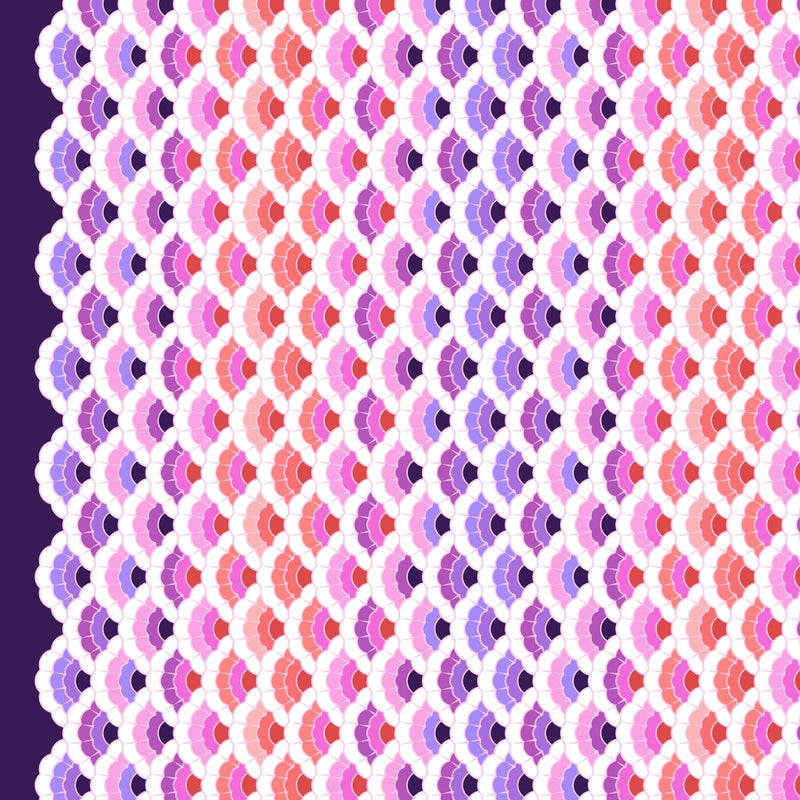 PRE - Order Tula Pink Floral Reef - Aquatic Lace PWTP269.ULTRAVIOLET - Half Yard - April 2026 - Modern Fabric Shoppe