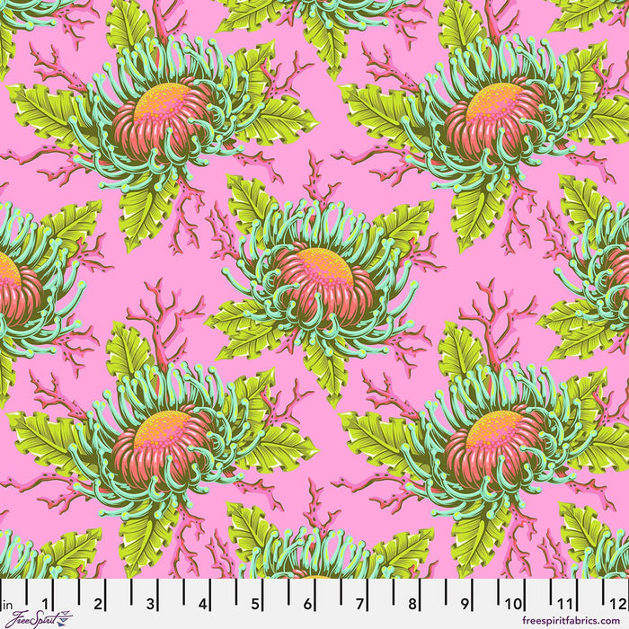 PRE - Order Tula Pink Floral Reef - Friends & Anemones PWTP265.CORALLINE - Half Yard - April 2026 - Modern Fabric Shoppe