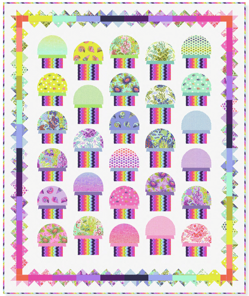 PRE - ORDER Tula Pink - Floral Reef - Jellyfishing Quilt Kit - April 2026 - Modern Fabric Shoppe