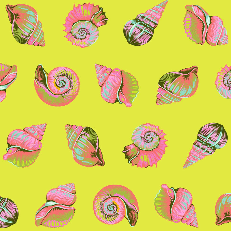 PRE - Order Tula Pink Floral Reef - Lil Shelly PWTP266.SEAGRASS - Half Yard - April 2026 - Modern Fabric Shoppe