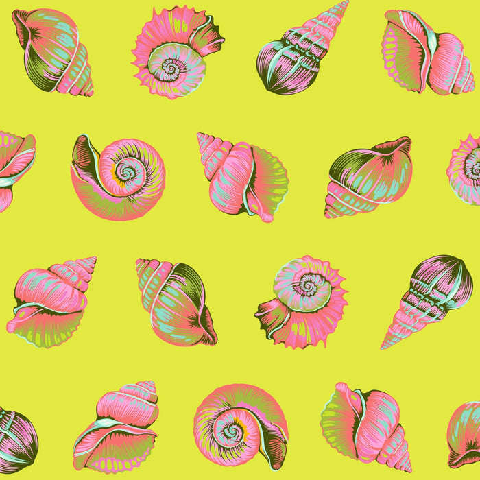 PRE - Order Tula Pink Floral Reef - Lil Shelly PWTP266.SEAGRASS - Half Yard - April 2026 - Modern Fabric Shoppe