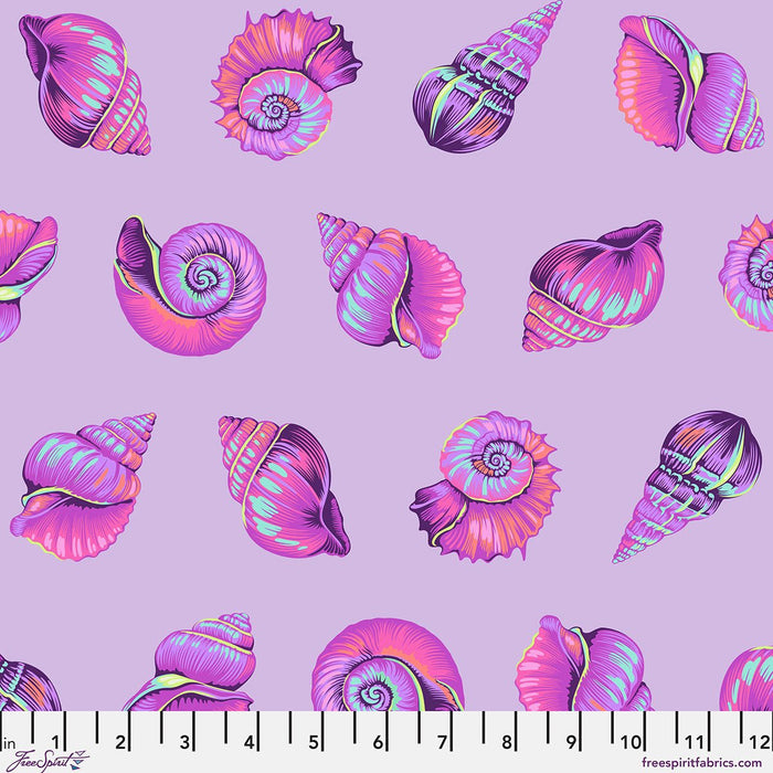 PRE - Order Tula Pink Floral Reef - Lil Shelly PWTP266.ULTRAVIOLET - Half Yard - April 2026 - Modern Fabric Shoppe