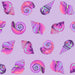 PRE - Order Tula Pink Floral Reef - Lil Shelly PWTP266.ULTRAVIOLET - Half Yard - April 2026 - Modern Fabric Shoppe