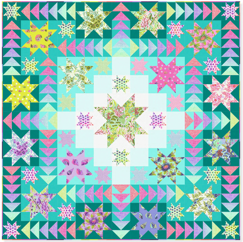 PRE - ORDER Tula Pink - Floral Reef - Sea Stars Quilt Kit - April 2026 - Modern Fabric Shoppe