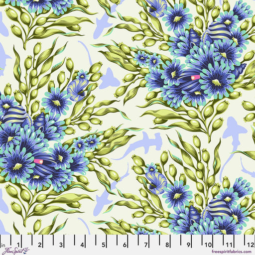 PRE - Order Tula Pink Floral Reef - Shadow Sharks PWTP267.MARINE - Half Yard - April 2026 - Modern Fabric Shoppe