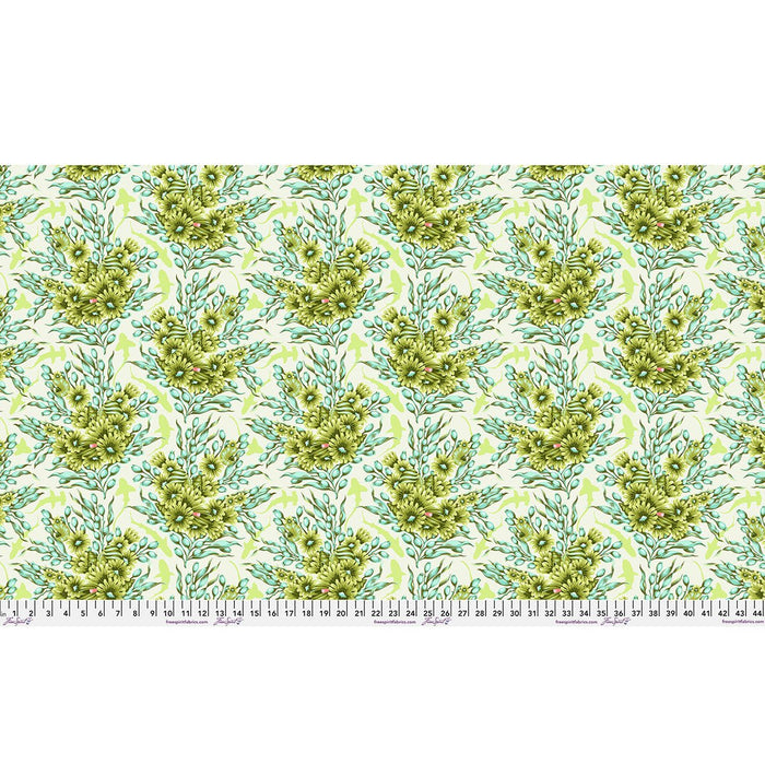 PRE - Order Tula Pink Floral Reef - Shadow Sharks PWTP267.SEAGRASS - Half Yard - April 2026 - Modern Fabric Shoppe