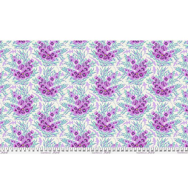 PRE - Order Tula Pink Floral Reef - Shadow Sharks PWTP267.ULTRAVIOLET - Half Yard - April 2026 - Modern Fabric Shoppe