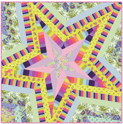 PRE - ORDER Tula Pink - Floral Reef - Star Storm Quilt Kit - April 2026 - Modern Fabric Shoppe