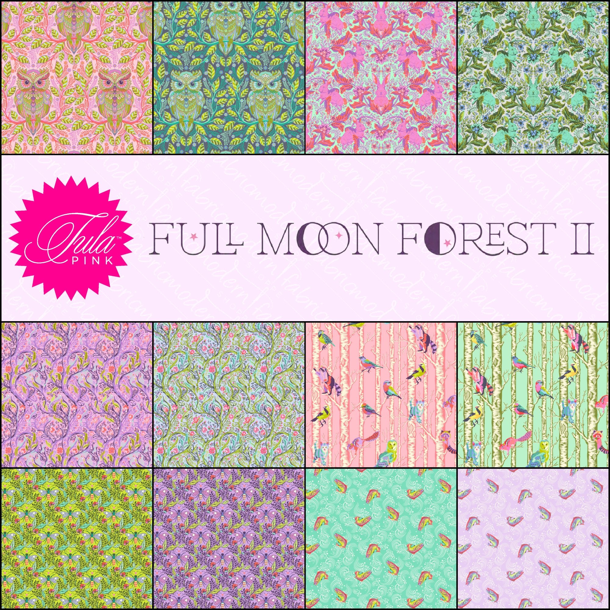 PREORDER-Half Yard Bundle of Moon Garden hot by Tula PInk - October 2022 Shipping