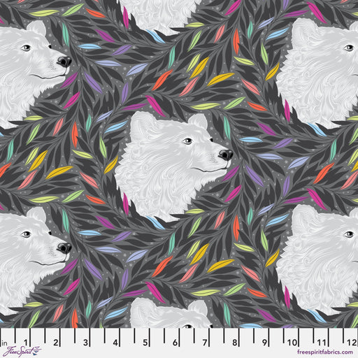 PRE - Order Tula Pink Graywork - Just Bearly PWTP261.CARBON - Half Yard - October 2025 - Modern Fabric Shoppe